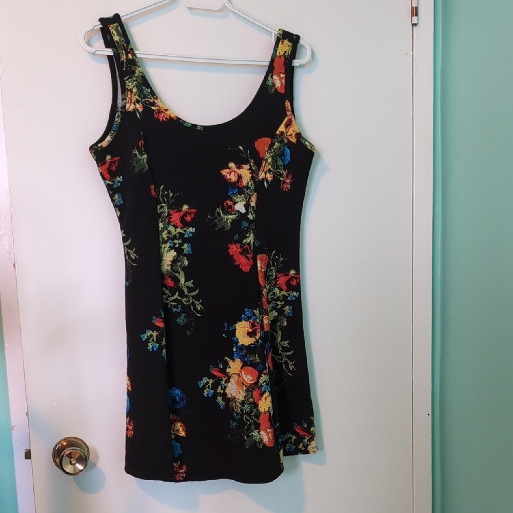 Ambiance Apparel Black Floral Dress